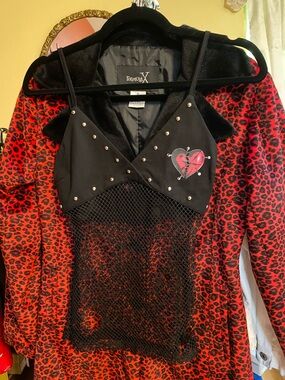 Berthaux Distressed Stud Fish net Tank Top